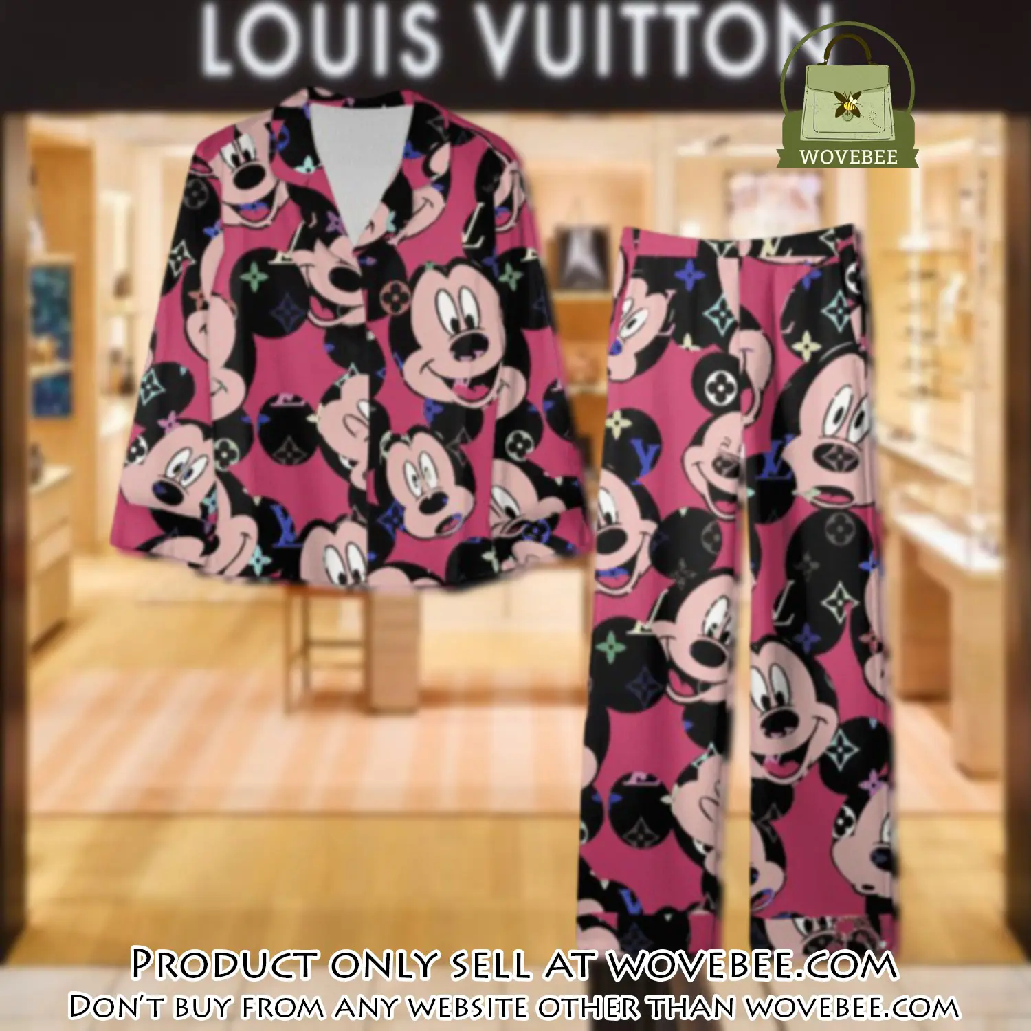 Trending luxury lv satin pajama set pjs1069 wvb1342634